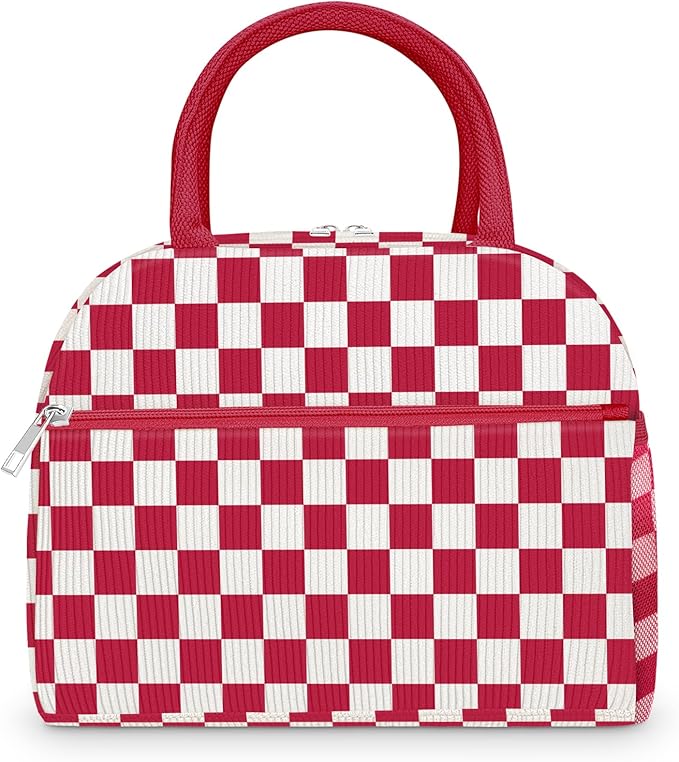 DALINDA Corduroy Lunch Box for Women,Insulated Lunch Bag Cute Cooler Tote Bag,Reusable 11L Large Capacity for Work Camping Picnic