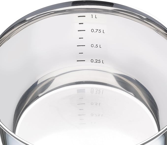 Küchenprofi Stainless Steel Saucepan with Clad Bottom, 34-Ounce
