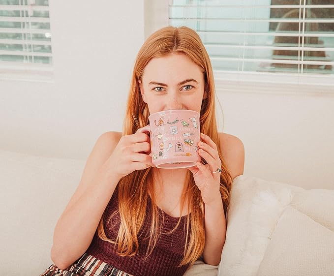 Disney Princess Icons Ceramic Camper Mug | BPA-Free Travel Coffee Cup For Espresso, Caffeine, Cocoa, Beverages | Home & Kitchen Essentials | Cute Gifts and Collectibles | Holds 20 Ounces | BPA-Free, For Espresso, Caffeine, Cocoa, Beverages
