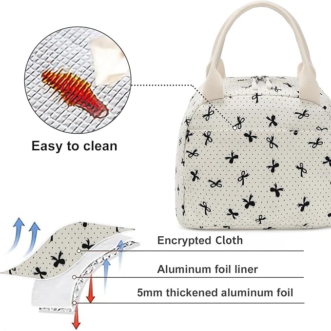 LEDAOU Lunch Box for Women Insulated Lunch Bag Corduroy Lunch Tote Bags Leakproof Cooler Lunch Case for Travel Work Picnic