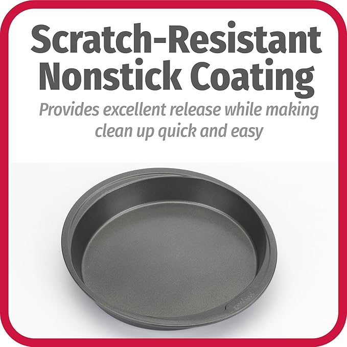 GoodCook Everyday Nonstick Steel Round Cake Pan, 9 Inch, Gray