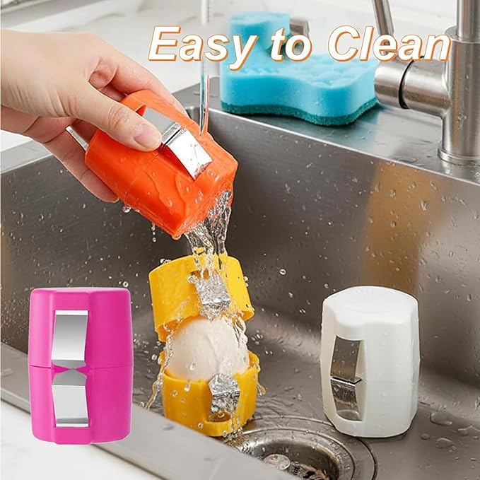 Egg Shell Opener，2026 New Eggshell Cracker, Quickly Cuts Hard-Boiled Eggs, Boiled Egg Peeler, Stainless Steel Eggshell Breaker, Effortless Kitchen Gadget (3-Piece Set)