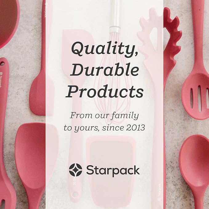 Starpack 'Ladle of Love' XL Premium Silicone Ladle Spoon - Up-to 600°F High Heat Resistant Soup Ladles - Kitchen Ladles for Serving, Rubber Non Stick Silicone Spoons, LFGB Grade Cooking Spoon