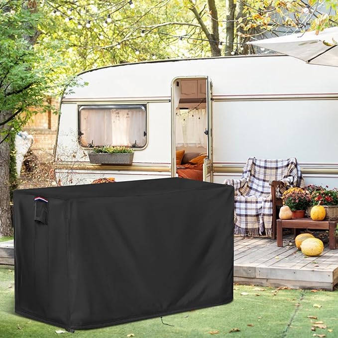 Outdoor Table Cover for Outdoor Bar Buffet Table, 46inch Patio Table Cover Waterproof for Bar Height Patio Furniture,Grill Cart-46"L x 18"W x 36"H