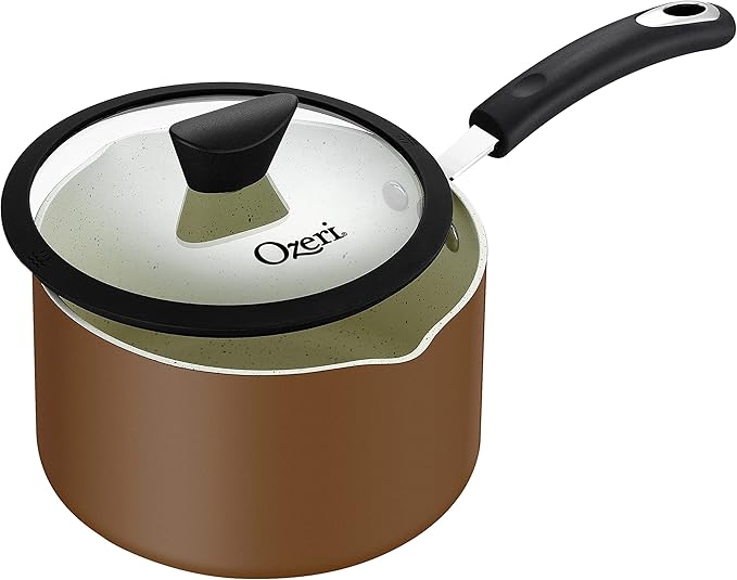 The All-In-One Stone Saucepan and Cooking Pot by Ozeri - 100% APEO, GenX, PFBS, PFOS, PFOA, NMP and NEP-Free German-Made Coating