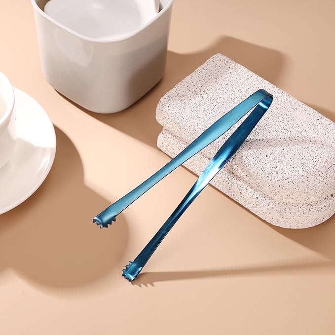 2pcs Egg Chalaza Membrane Removal Tool, Stainless Steel Toothed Egg Chalaza Remover Eggshell Fragment Remover Kitchen Tongs for Cooking Bakers Chefs (Black, Blue)