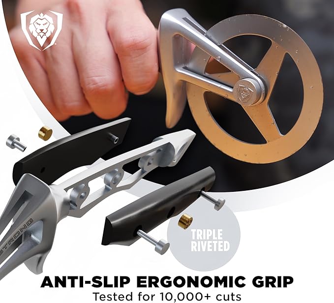 Dalstrong Pizza Cutter Wheel - High-Carbon Heavy-Duty Stainless Steel - G10 Handle - Easy Cleaning Best Pizza Knife Slice - Thumb Guard Protection & Blade Cover - The Orbit Razor Unique Pizza Slicer