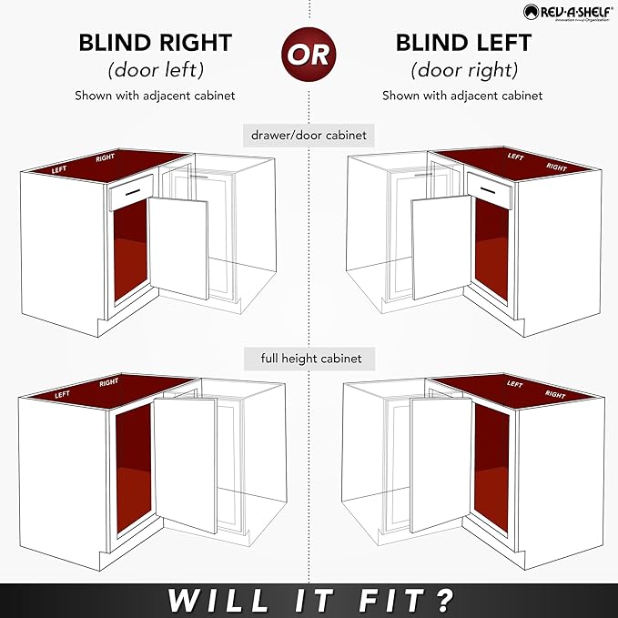 Rev-A-Shelf Chrome Two-Tier Wire Bottom Optimizer for 15" Blind Corner Cabinet Openings, Storage Organizer with 4 Shelves, 5PSP-15-CR