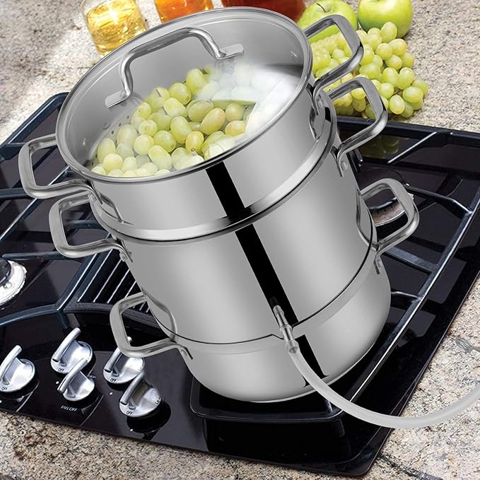 Tri-Ply Stainless Steel Sauce Pan with Steamer Basket & Straining Glass Lid — Heavy-Duty,Thick Base,Rust-Resistant,Warp-Free —100% Food-Grade —Built to Last– Works with All Stovetops, Pasta Pot