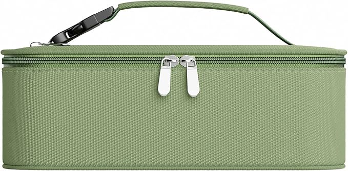 Small Lunch Box Insulated Lunch Bag for Women Men, Bento Kids Lunch Box, Compact Portable Thermal Meal Cooler Bags with Buckle Handle for Work & School, Green 5L