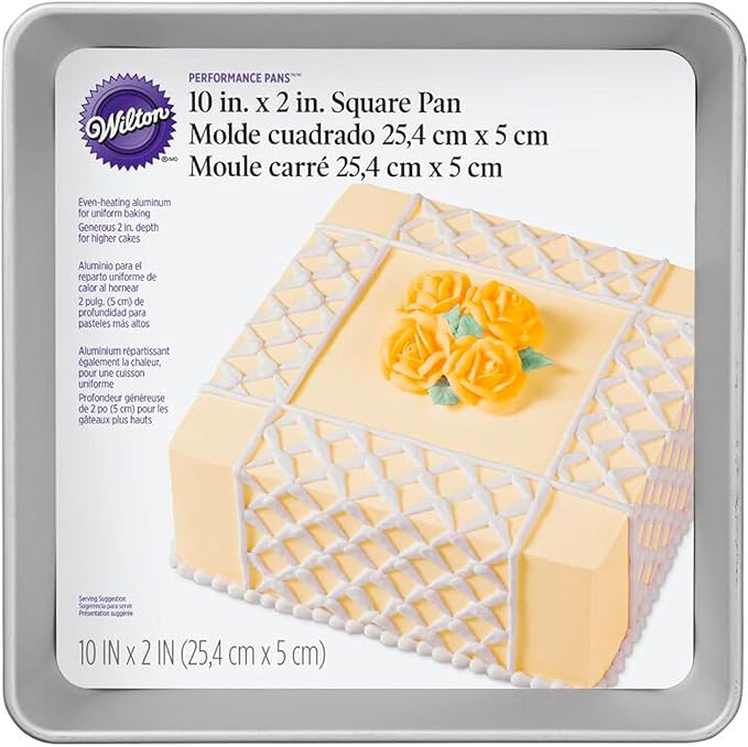 Wilton Performance Pans Aluminum Square Brownie and Cake Pan, 12 x 12 inches, Silver