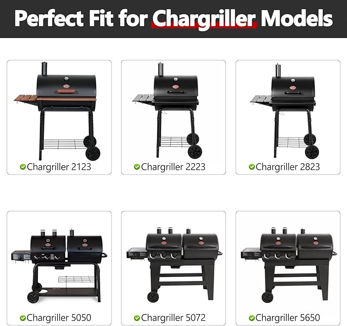 Criditpid 20 Inch Ash Pan Drip Pan Ashpan for Char-Griller 5050, 5072, 5650, 2123, 2223, 2823 Charcoal Grill, 20" Drip Pan Grates Replacement Part with 2pcs Fire Grate Hanger.