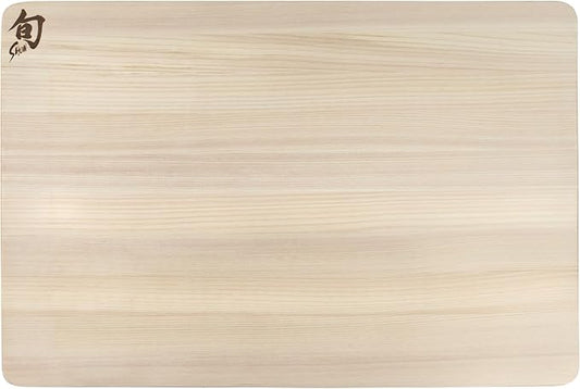 Shun Cutlery Large Hinoki Cutting Board, 17.75" x 11.75" Large Wooden Japanese Chopping Board for Kitchen, Medium-Soft Wood Preserves Knife Edges, Forest Stewardship Council Certified