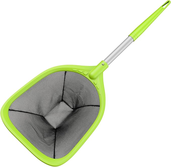 Pool Net Total Length 26.8 inches, Swimming Pool Skimmer Net with Aluminum Pole for Fast Cleaning Ponds, Hot Tub, and Spas, Pool Cleaner Supplies and Accessories