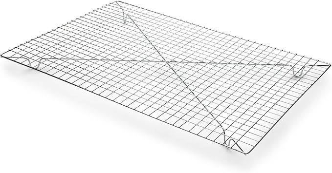 Fox Run Rectangular Cooling Rack, Iron/Chrome, 18-Inch x 12.5-Inch, Metallic