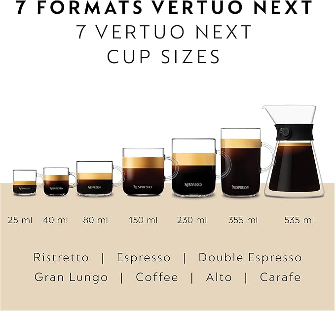Nespresso Vertuo Next Coffee and Espresso Maker by Breville, with Aeroccino Milk Frother