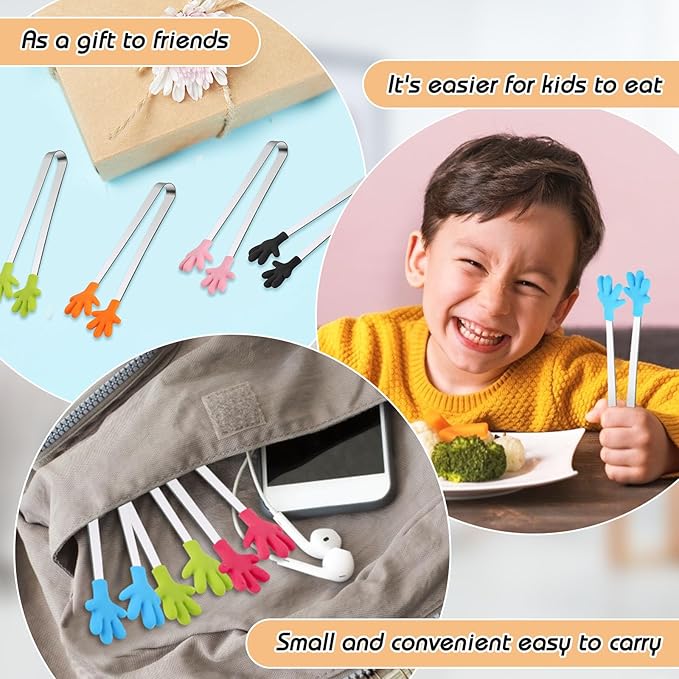 Shindel Small Tongs, 5.1" Mini Metal Tongs for Serving Food, Cute Kitchen Tool for Candy, Snacks, Chips, Cookies, Appetizers, Fruit, Pickles & Ice Cubes, Great for Party, Buffet & Dessert Table