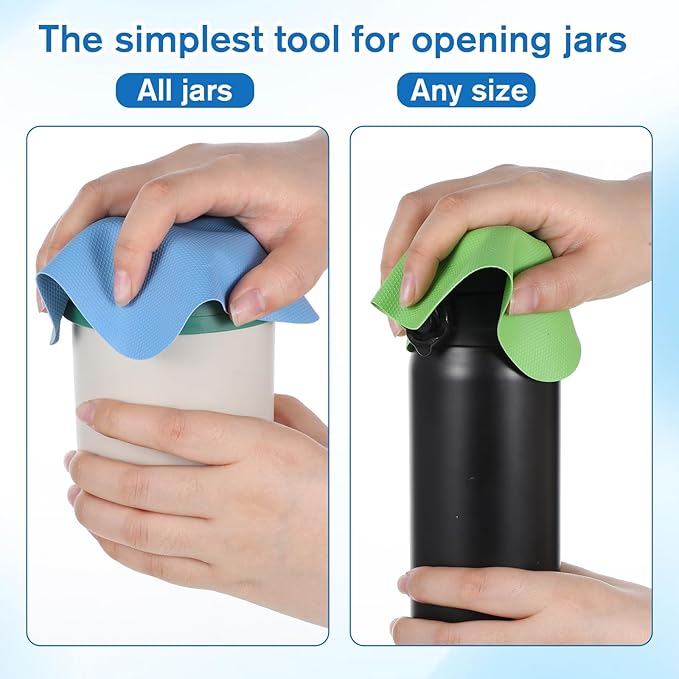 12Pcs Jar Opener Gripper, Jar Openers Gripper Pads, Rubber Jars Opener Kitchen Gadgets Cap Jars Openers, Grippers for Opening Ja rs for Seniors Kitchen Coasters Tool(Style B)