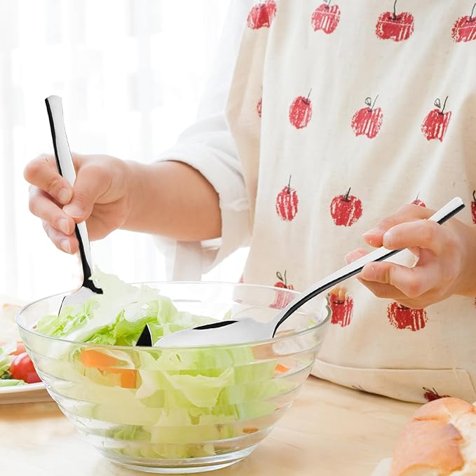 8 Pieces Stainless Steel Serving Spoons, Large Buffet Serving Spoon