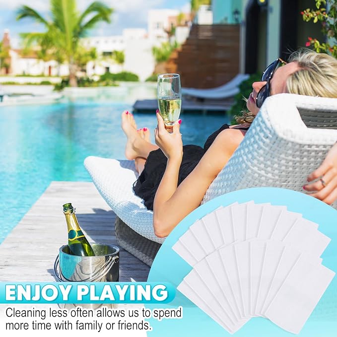 200 Pack Pool Skimmer Socks, Pool Filter Socks for Filters Skimmer Basket to Filter Debris and Leaves for Above Ground and Inground Pools