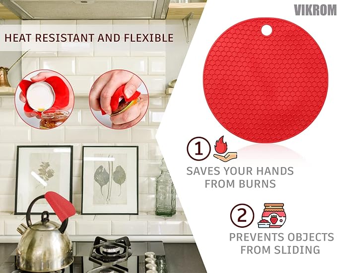 3 Pcs Rubber Jar Opener Grippers Tools for Seniors - Rubber Jar Opener Gripper Pad and 2 Openers for Seniors with Weak Hands, Ergonomic Handle, Easy to Use, Fits Up to 2.7 Inch Caps, Mothers Day Gift