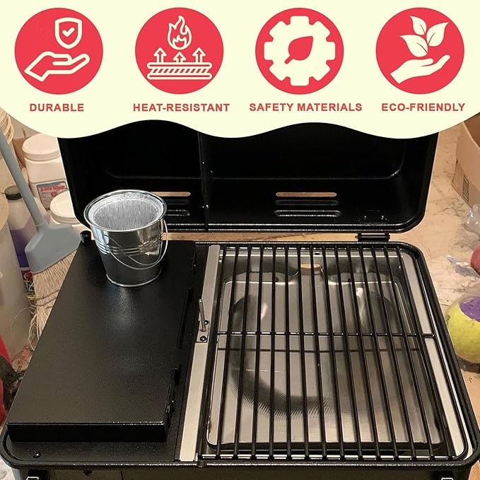 30-Pack BAC459 Grease Bucket Liner for Traeger Ranger, Scout, PTG Drip Tray Liner Accessories, Traeger Scout Drip Bucket Liner, Traeger PTG Drip Pan Liners, Traeger Drip Tray Liner Ranger Accessories