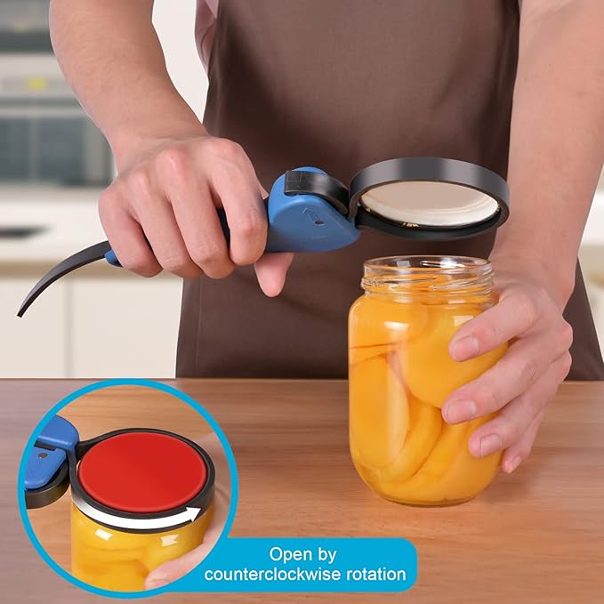 Double-Handle Jar Opener, Manual Jar Openers for Seniors, Gifts for Weak Hands with Arthritis, Patent | Unique Kitchen Gadgets Please note the opening direction indicator on the handle