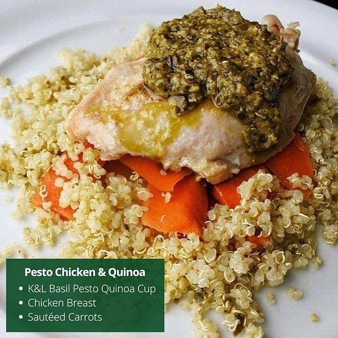 Kitchen & Love Basil Pesto Quinoa Quick Meal 6-Pack | Gluten-Free, Ready-to-Eat, No Refrigeration Required