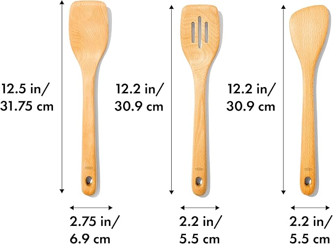 OXO Good Grips 3-Piece Wooden Turner Set