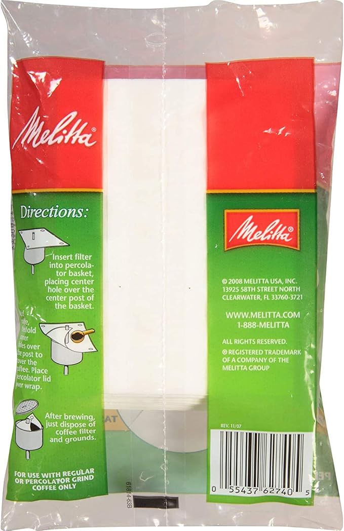 Melitta USA Inc 627402 White Wrap Coffee Filter 40 Filters
