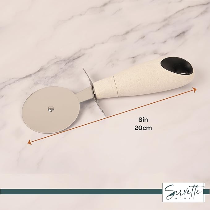 Wheat Straw Pizza Cutter, Stainless Steel Blade, 2.63 x 8.14 inches