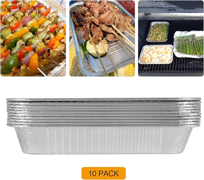 LS'BABQ Grease Catch Pan Holder with 10 Pack Aluminum Foil Grill Drip Pan for Weber Q200 Q300 Q220 Q240 Q2000 Q2200 Q320 Series Gas Grill,BBQ Replacement Parts for Weber 80580/41877