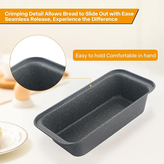 2-Pack Bread Pan, 10inch Non-Stick Bread Loaf Pan, Bread Pans for Homemade Bread, Loaf Pans for Baking Bread 9x5