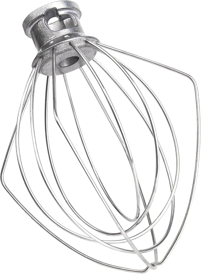 K45WW Wire Whip for KitchenAid Tilt-Head Mixer,6-Wire Whisk Attachment Replacement for K45SS, KSM110 4.5QT/5QT Tilt-Head Stand Mixer, Stainless Steel, Egg Heavy Cream Beater, Cakes Mayonnaise Whisk
