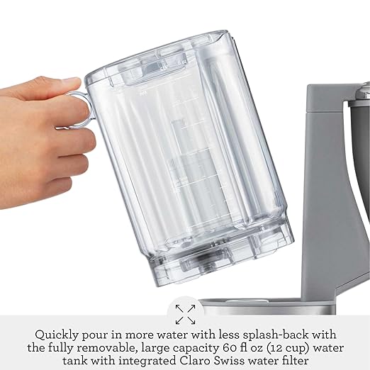 Breville Luxe Drip Coffee Machine, Brushed Stainless Steel, 60 Fluid Ounces Capacity, Glass Carafe, BDC415BSS