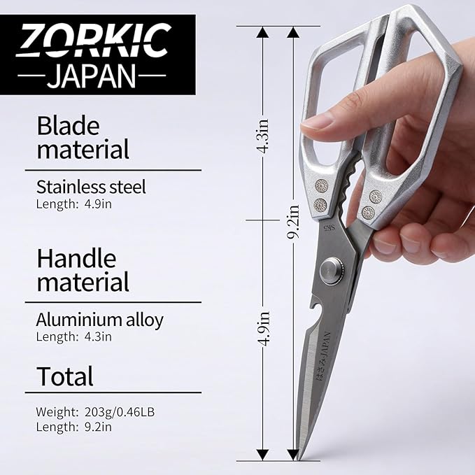 Kitchen Scissors Set 2PCS, Kitchen Shears Heavy Duty Poultry Shears Japan Meat Scissors for Food All Purpose Seafood Meat Cutting Cooking, Chicken Bones, Gifts for Men Women
