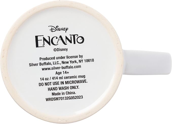 Silver Buffalo Disney Encanto Home Sweet Home Glitter Ceramic Mug, 14 Ounces