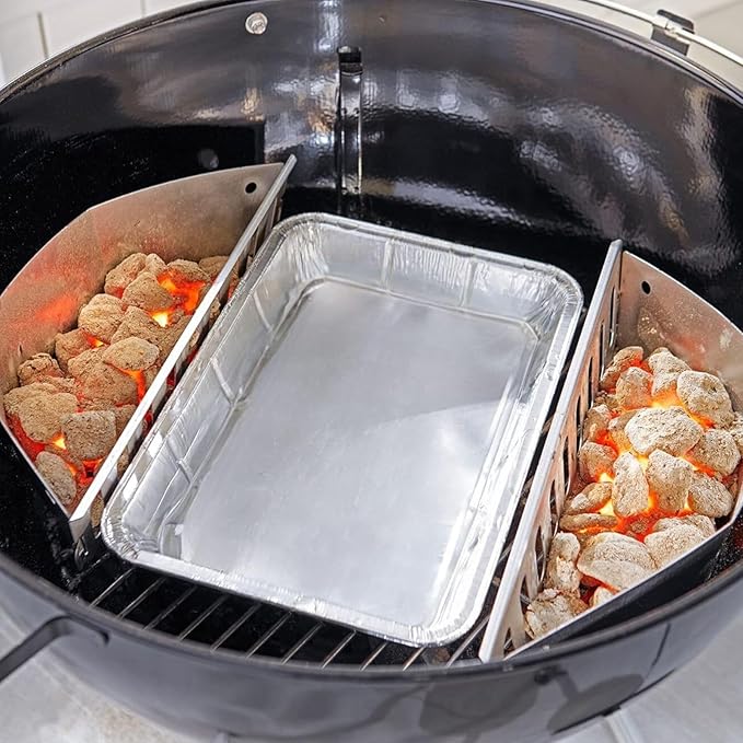 Drip Pans for Weber, Disposable Aluminum Foil Grease Trays for Weber Grills, Universal Replacement Liners for Weber Series, 8.6" x 6" - 100Pcs