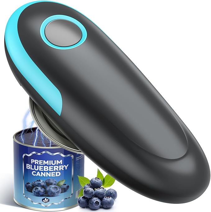 Electric Can Opener, Fits All Can Sizes Automatic Can Opener, One Touch Electric Can Opener for Kitchen Food Safe Smooth Edge, Kitchen Gadgets Battery Operated Can Opener for Seniors Arthritis&Chef