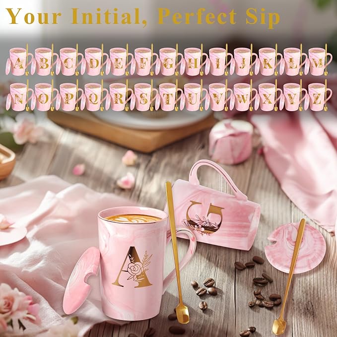 Personalized Ceramic Coffee Mug with Lid Tea Cup Women Teacher Coworker Assistant Principal Christmas Paraprofessional Administrative Professional It Hr Admin Day French Nursing Spanish Swim Latin,P