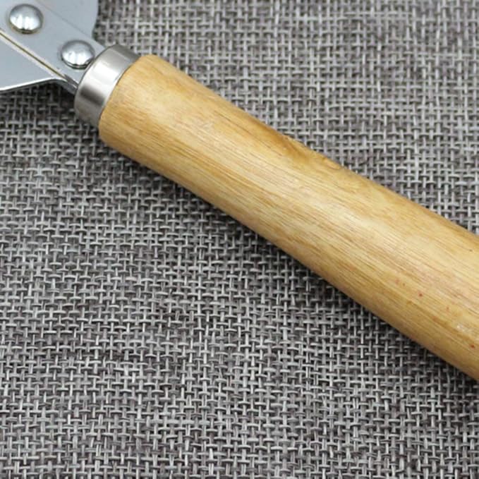 2PCS Manual Can Opener, Stainless Steel Bottle Opener Manual with Wooden Handle, Easy Open Multifunctional Side Cut Traditional Stab Can & Tin Opener for Kitchen Camping Traveling