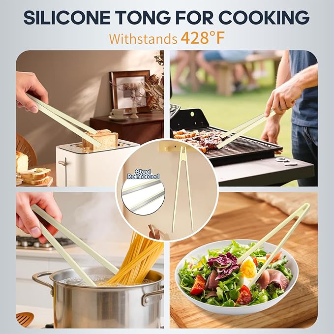 2 Tier 304 Stainless Steel Cooling Rack for Cooking and Baking, Oven Safe Wire Rack for Baking Sheet w/Silicone Tong, 13.4" x 9.4" Cookie Cooling Rack for Pizza, Bread, Stackable Baking Rack
