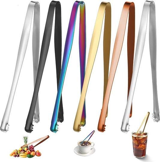 6 Pack Egg Chalaza Removal Tool Stainless Steel Toothed Tongs Egg Chalaza Remover Eggshell Fragment Remover Kitchen Tongs for Cooking Bakers Chefs Colorful Multipurpose Food Tong