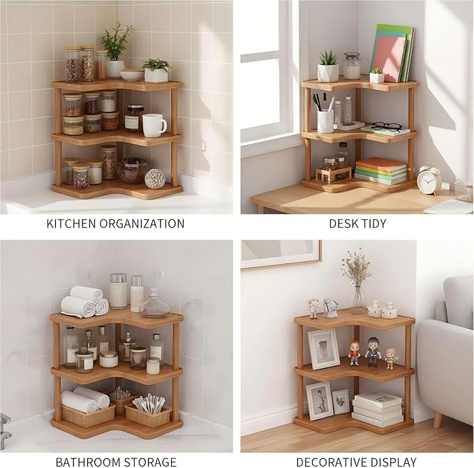 Rainsleep Multifunctional Corner Coffee Mug Organizer for Countertop - Storage and Organization Mug Rack for Cabinet, Holds Coffee Cups and Mugs for Kitchen and Home