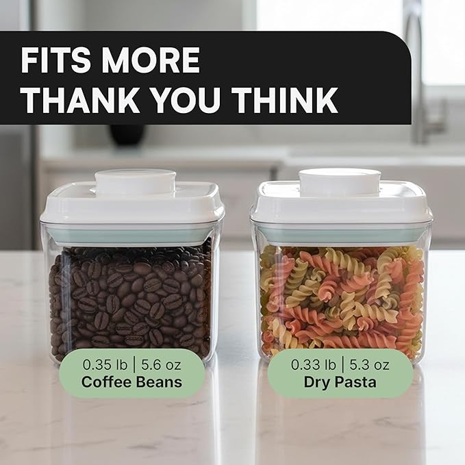 Bop Top Airtight Food Storage Containers with Lid 16 oz | Kitchen Canister Sets | Air Tight Pantry Container | Pop Top Dry Food Storage Containers for Snacks, Sugar, Flour, Baking, Cereal, Pasta