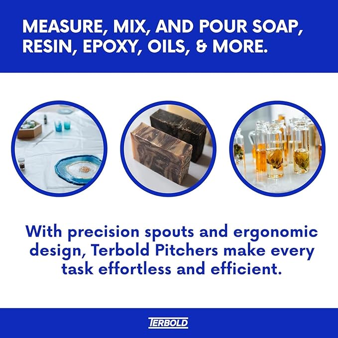 1 Gallon Measuring Pitcher | 3.785 Liter Shatterproof Plastic Large Graduated Mixing Pitchers, 1 Gallon (128 Fl Oz)