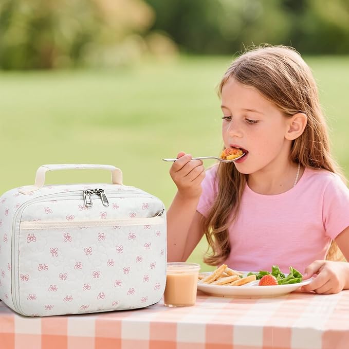 LEDAOU Lunch Bag Kids Lunch Box Girls Boys Insulated Lunch Bag Reusable Lunchbox for School Picnic Hiking Daycare