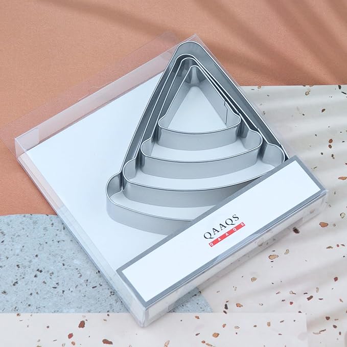 Pizza Slice Cookie Cutter Set Assorted Sizes - 5", 4", 3", 2" - 4 Piece Food Cookie Cutter - Stainless Steel