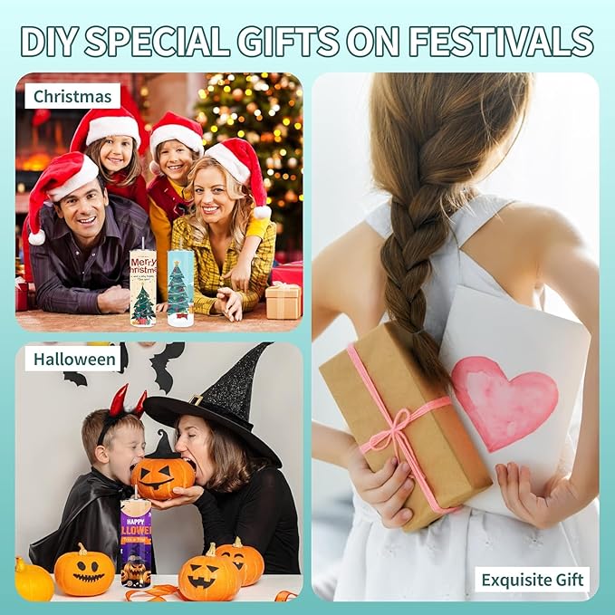 D·S 8 Pack Sublimation Tumblers 20 oz Bulk Skinny Straight Flat Bottom Blank Tumbler Cups with Individual Gift Boxed for Heat Transfer DIY Craft