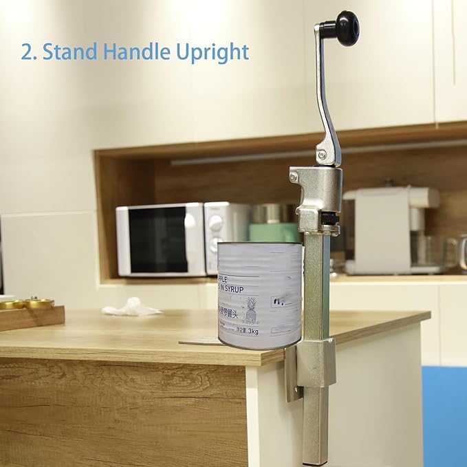 Commercial Can Opener Heavy Duty for Large Cans Industrial Can Openers for Big Can Manual Stainless Steel Table Can Openers Restaurant Can Opener #10 Cans Up To 11" Tall For Bars Hotel Kitchen